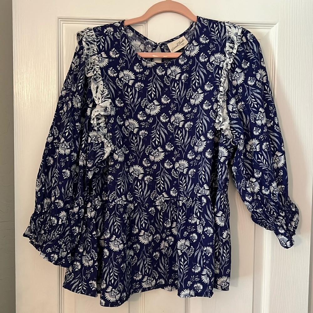 Universal Thread Floral Peplum Blouse